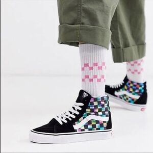 Vans Sk8-Hi Iridescent Check NWT & Box!